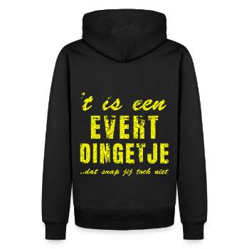 Personalised gifts for Evert - Men’s Premium Organic Hoodie - black - Back - Nico (187cm)