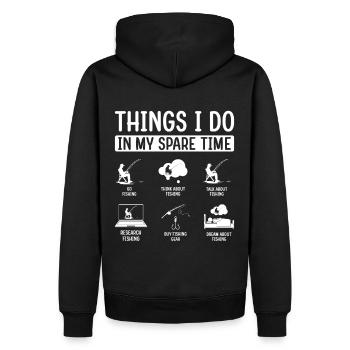 Pêcheur récréatif drôle de conception de pêche humour de pêcheur - Sweat à capuche Premium bio Homme - noir - Dos - Nico (187cm)