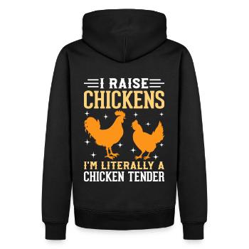 Cool Chicken Tender Design for Men & Women - Men’s Premium Organic Hoodie - black - Back - Nico (187cm)