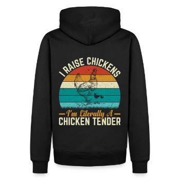 Cool Chicken Tender Design for Men & Women - Men’s Premium Organic Hoodie - black - Back - Nico (187cm)