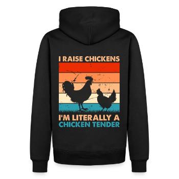 Cool Chicken Tender Design for Men & Women - Men’s Premium Organic Hoodie - black - Back - Nico (187cm)