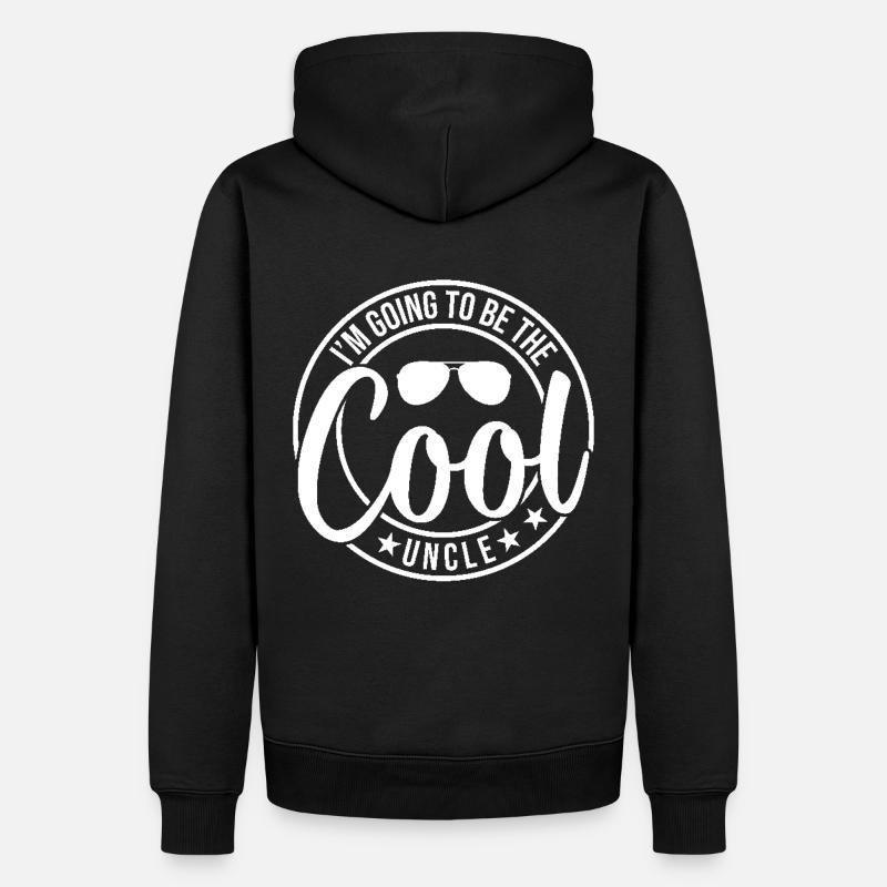 Ich werde der coole Onkel - Männer Premium Bio Hoodie - Schwarz