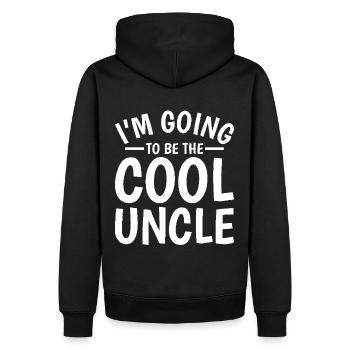 I'm going to be the cool uncle - Men’s Premium Organic Hoodie - black - Back - Nico (187cm)