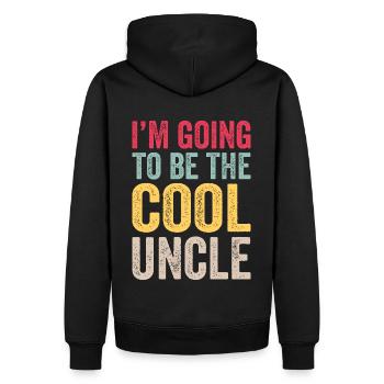 I'm going to be the cool uncle - Men’s Premium Organic Hoodie - black - Back - Nico (187cm)