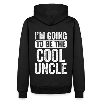 I'm going to be the cool uncle - Men’s Premium Organic Hoodie - black - Back - Nico (187cm)