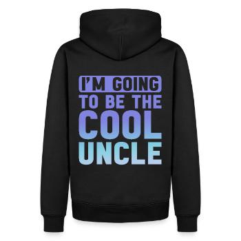 I'm going to be the cool uncle - Men’s Premium Organic Hoodie - black - Back - Nico (187cm)