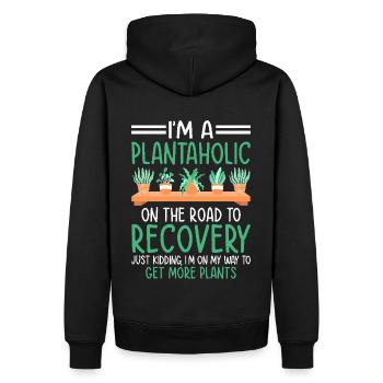 Funny saying for plant lovers - Men’s Premium Organic Hoodie - black - Back - Nico (187cm)