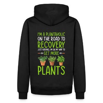 Funny saying for plant lovers - Men’s Premium Organic Hoodie - black - Back - Nico (187cm)