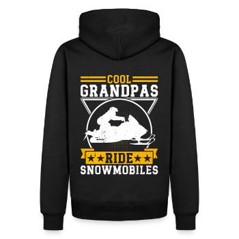 Des grands-pères cool qui conduisent des motoneiges - Sweat à capuche Premium bio Homme - noir - Dos - Nico (187cm)