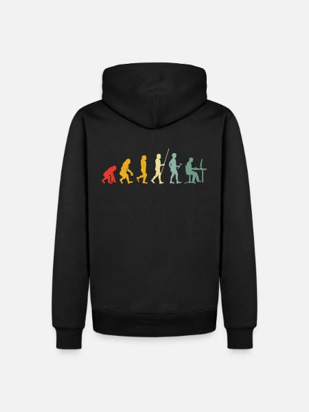 Evolution of Man – Computer Programmer - Männer Premium Bio Hoodie - Schwarz