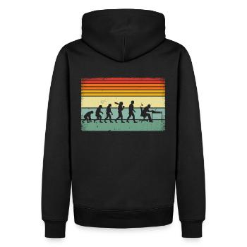 Evolution of Man – Computer Programmer - Men’s Premium Organic Hoodie - black - Back - Nico (187cm)