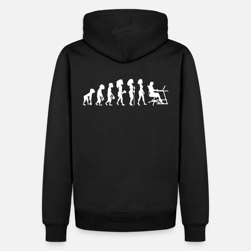 Evolution to computer programmer - Men’s Premium Organic Hoodie - black
