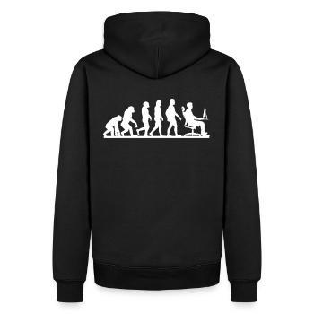 Evolution to computer programmer - Men’s Premium Organic Hoodie - black - Back - Nico (187cm)