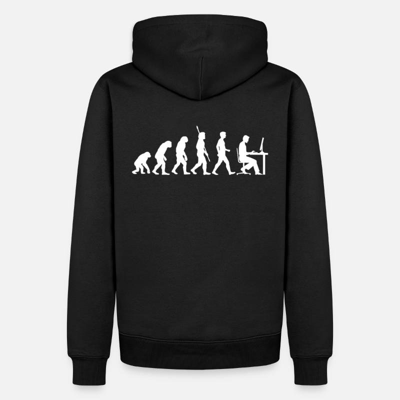 Evolution zum Computerprogrammierer - Männer Premium Bio Hoodie - Schwarz
