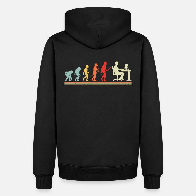Evolution to computer programmer - Men’s Premium Organic Hoodie - black