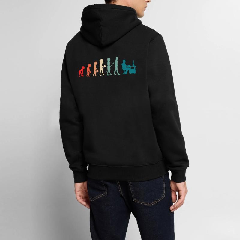 Evolution de l’homme – programmeur informatique Sweat à capuche Premium bio Homme
