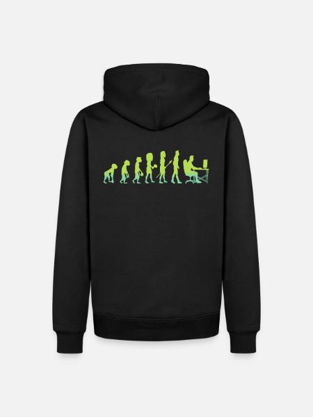 Evolution of Man – Computer Programmer - Männer Premium Bio Hoodie - Schwarz