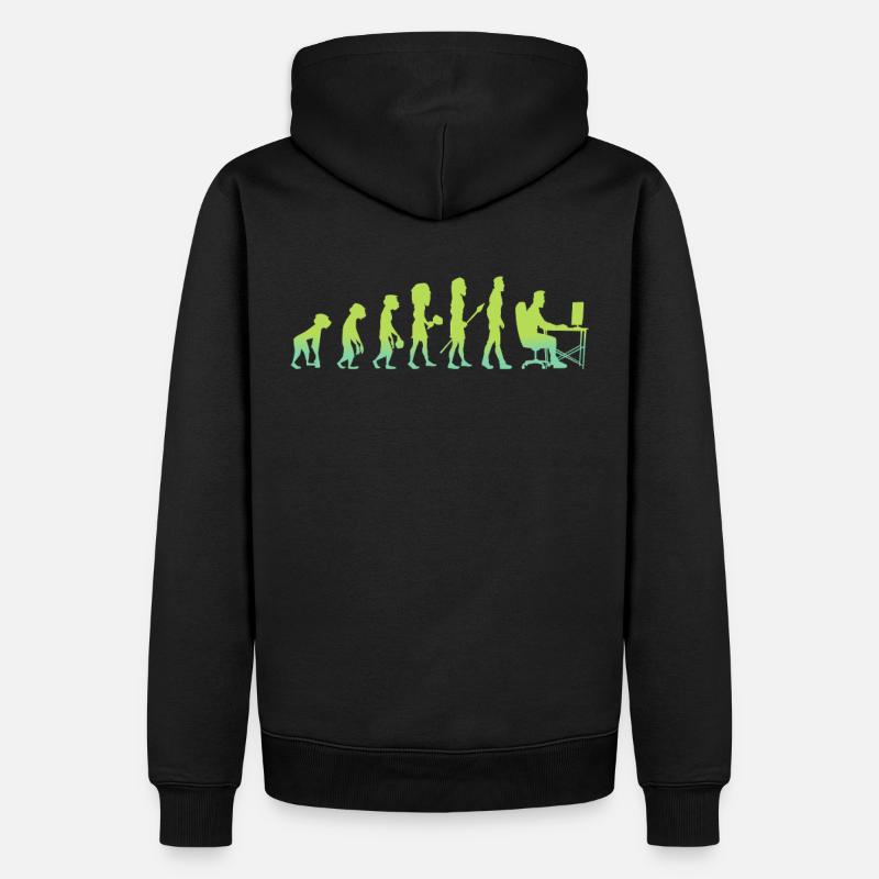 Evolution of Man – Computer Programmer - Männer Premium Bio Hoodie - Schwarz