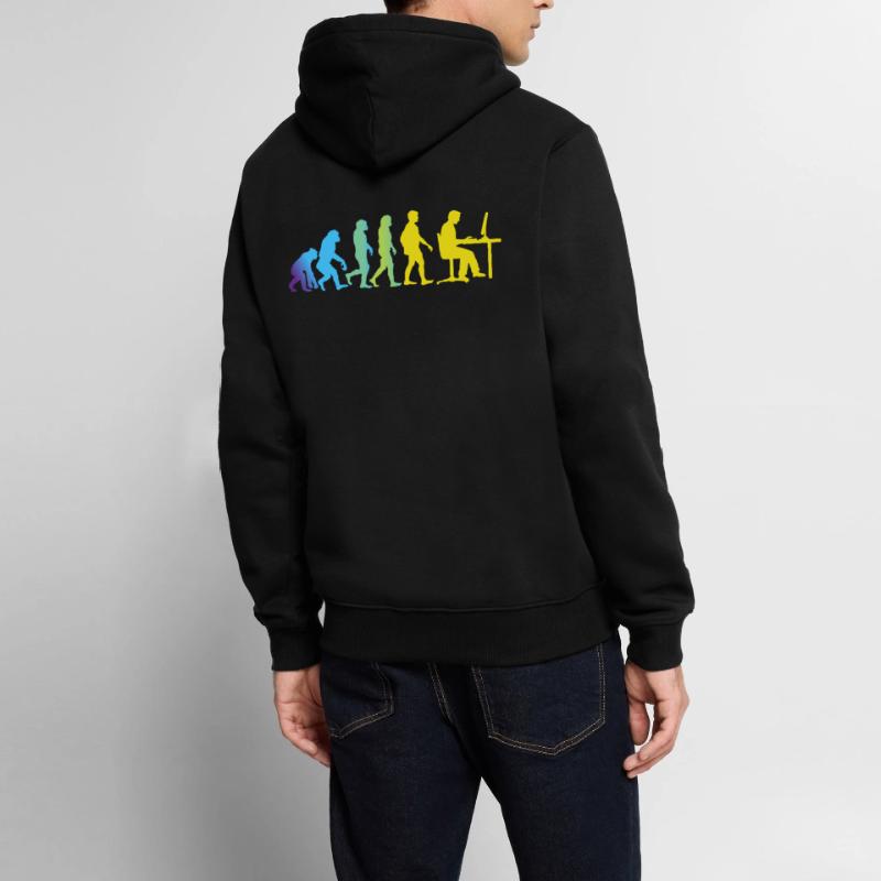 Evolution zum Computerprogrammierer Männer Premium Bio Hoodie