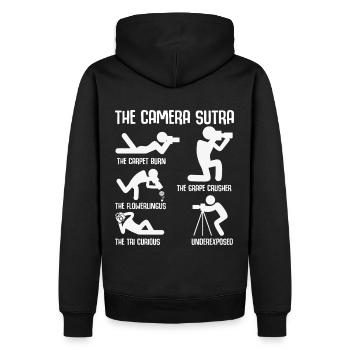 The Camera Sutra – Funny Photography Poses - Men’s Premium Organic Hoodie - black - Back - Nico (187cm)