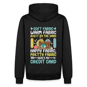 Drôle de couture et de courtepointe T-Shirt Quilter - Sweat à capuche Premium bio Homme - noir - Dos - Nico (187cm)