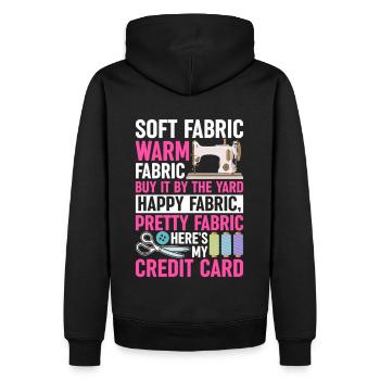 Drôle de couture et de courtepointe T-Shirt Quilter - Sweat à capuche Premium bio Homme - noir - Dos - Nico (187cm)