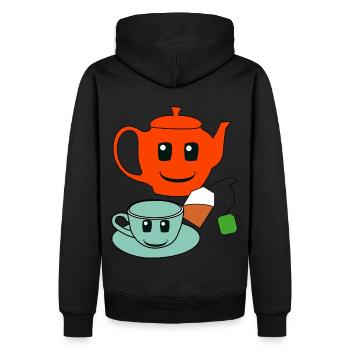 Gastronomie Gastgeber Tee Teekanne Getränke - Männer Premium Bio Hoodie - Schwarz - Hinten - Nico (187cm)