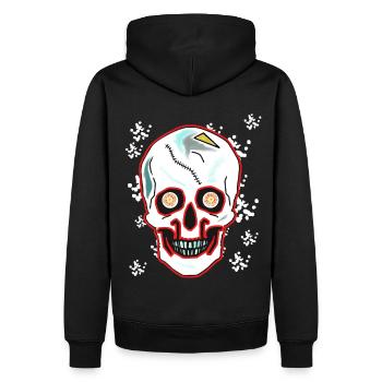 Tod Totenkopf Horror Fantasy Halloween Skull - Männer Premium Bio Hoodie - Schwarz - Hinten - Nico (187cm)