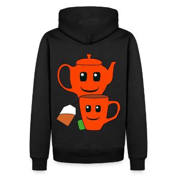 Tea Bag, Teapot, Tea, Enjoyment, Beverage, Cup - Men’s Premium Organic Hoodie - black - Back - Nico (187cm)