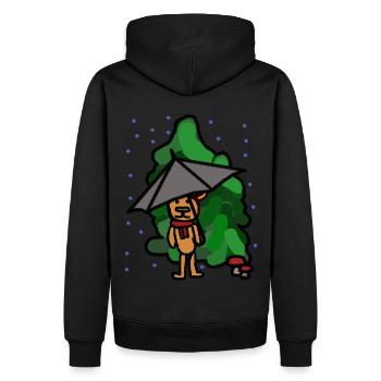 Ours en peluche Nature Ami Forêt Sauvage Promenade Météo - Sweat à capuche Premium bio Homme - noir - Dos - Nico (187cm)