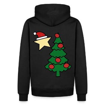 Boules de Noël Saint-Nicolas - Sweat à capuche Premium bio Homme - noir - Dos - Nico (187cm)