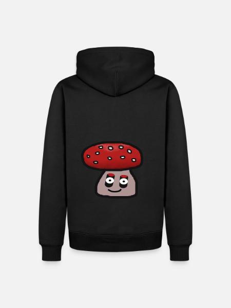 svampe, paddestol, skovboer, giftig, venlig - Herre Premium økologisk hoodie - sort