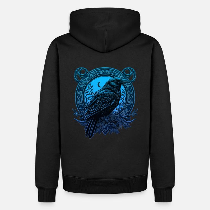 Corbeau celtique - Sweat à capuche Premium bio Homme - noir