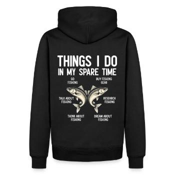 Pêcheur récréatif drôle de conception de pêche humour de pêcheur - Sweat à capuche Premium bio Homme - noir - Dos - Nico (187cm)