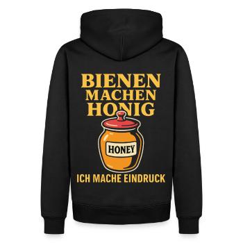 Bienen Imker Machen Honig Ich Mache Eindruck - Männer Premium Bio Hoodie - Schwarz - Hinten - Nico (187cm)