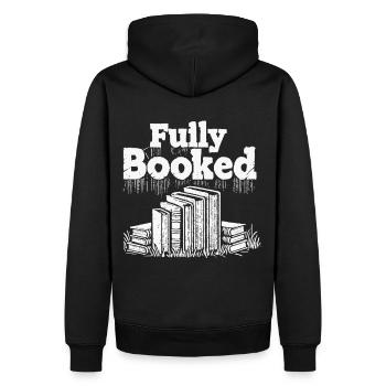 Conception de livre rétro pour rat de bibliothèque et club de lecture - Sweat à capuche Premium bio Homme - noir - Dos - Nico (187cm)