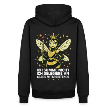 abeilles apiculteur je ne bourdonne pas je délègue - Sweat à capuche Premium bio Homme - noir - Dos - Nico (187cm)