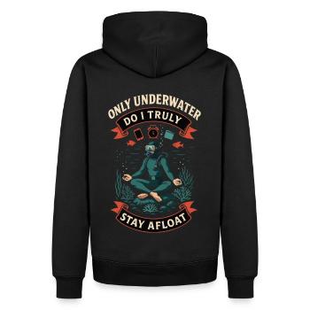 Plongée Ocean Diver sous-marin à flot - Sweat à capuche Premium bio Homme - noir - Dos - Nico (187cm)