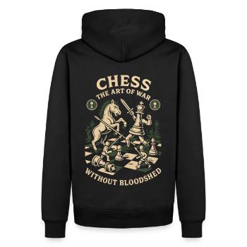 Chess Art Design Dicton Drôle Pour Jeu De Société - Sweat à capuche Premium bio Homme - noir - Dos - Nico (187cm)