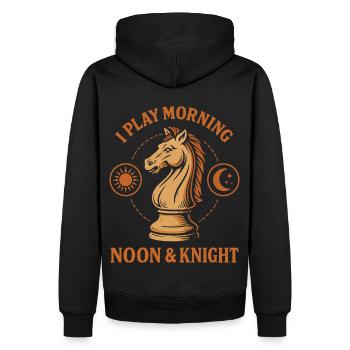 Ich Spiele Morgens Mittags - Männer Premium Bio Hoodie - Schwarz - Hinten - Nico (187cm)