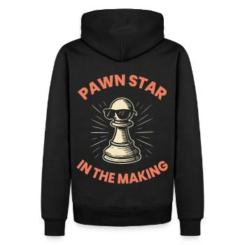 Bauernstar Im Entstehen Schachspieler-liebhaber - Männer Premium Bio Hoodie - Schwarz - Hinten - Nico (187cm)