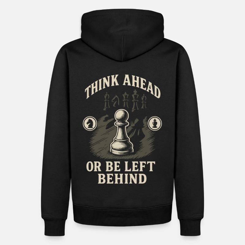 Vorausschauend Denken Oder Zurückbleiben - Männer Premium Bio Hoodie - Schwarz