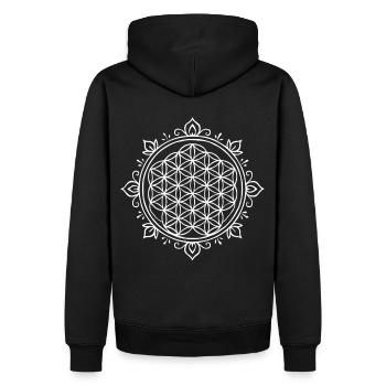 Affirmation Pleine conscience Résilience émotionnelle - Sweat à capuche Premium bio Homme - noir - Dos - Nico (187cm)