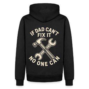 Papa artisan passe-temps tournevis drôle dicton - Sweat à capuche Premium bio Homme - noir - Dos - Nico (187cm)