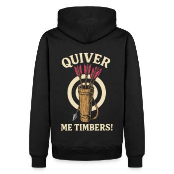Quiver Me Timbers Archery Archer - Men’s Premium Organic Hoodie - black - Back - Nico (187cm)