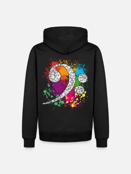 Bass - Bass Clef - Bass Key - Bass Clef - Men’s Premium Organic Hoodie - black