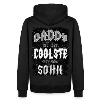 Papa est le plus cool, dit mon fils - Sweat à capuche Premium bio Homme - noir - Dos - Nico (187cm)