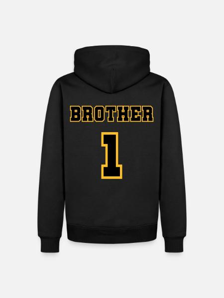 Brother 1 - Sweat à capuche Premium bio Homme - noir