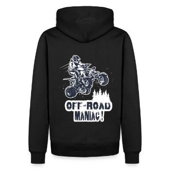 quad dirt bike off road - Sweat à capuche Premium bio Homme - noir - Dos - Nico (187cm)