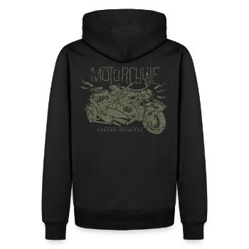 Biker Military Motorrad Gespann - Sweat à capuche Premium bio Homme - noir - Dos - Nico (187cm)